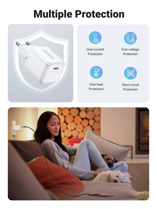 EAN 6941876213269 - Ugreen Nexode Mini 30W PD GaN Tech Charger White Auriculares, Teléfono móvil, Ratón, Batería portátil, Ta imagen 10