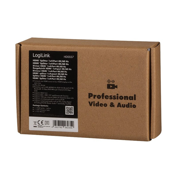 EAN 4052792062359 - LogiLink HD0037 divisor de video HDMI 4x HDMI imagen 9