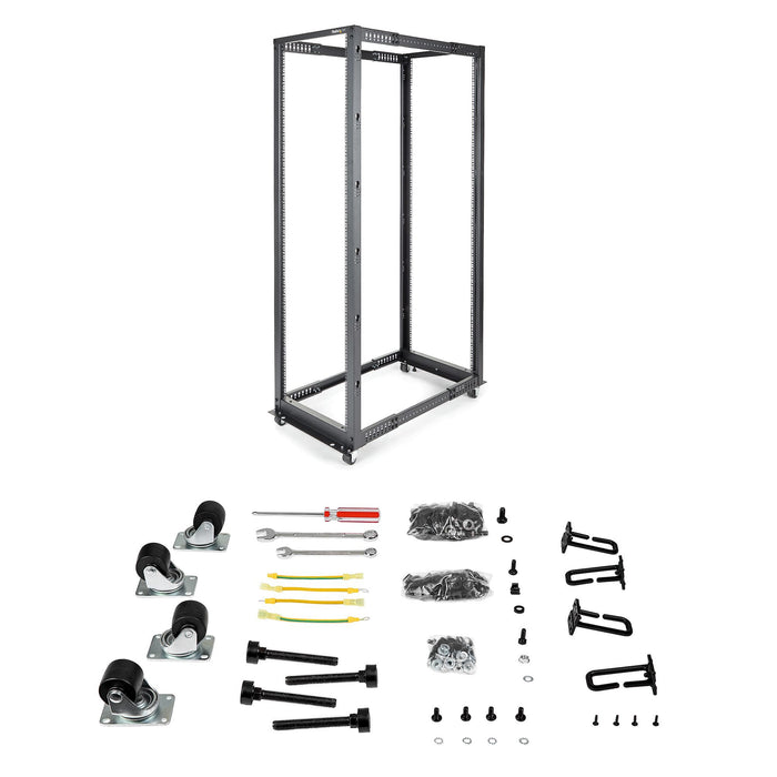 EAN 0065030855211 - StarTech.com 4POSTRACK42 armario rack Rack o bastidor independiente Negro imagen 7