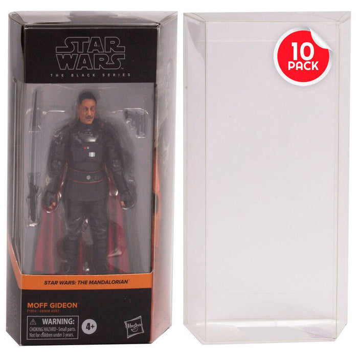 10 X Protector Pet 0.35 Mm Figuras En Caja Lateral Angulado Hasbro Star Wars The Black Ser