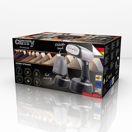 EAN 5902934835800 - Camry Premium CR 5033 vaporizador para ropa Cepillo a vapor 0,35 L 1800 W Negro, Gris imagen 9