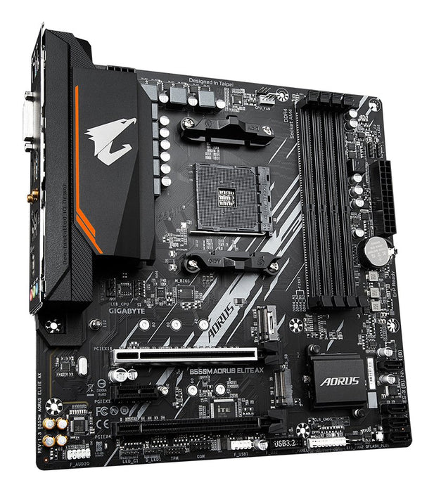EAN 4719331855055 - GIGABYTE B550M AORUS ELITE AX placa base AMD B550 Zócalo AM4 micro ATX imagen 3