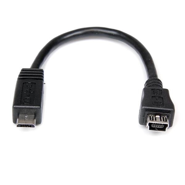 EAN 0065030847759 - StarTech.com UUSBMUSBMF6 cable USB 0,15 m Mini-USB B Micro-USB A Negro imagen 1