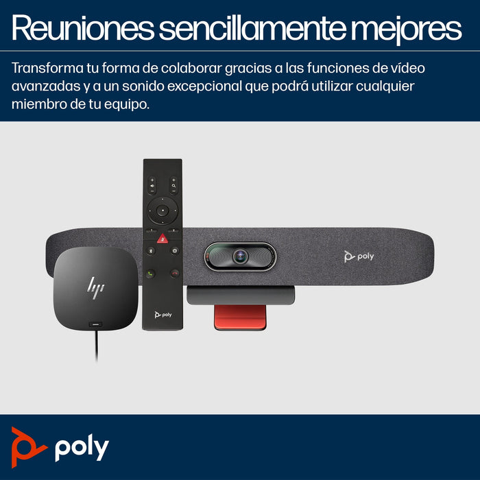 EAN 0198122178179 - Poly Studio R30 USB Video Bar and BT Remote with HP USB-C Dock G5 (ABB) sistema de video conferencia imagen 3