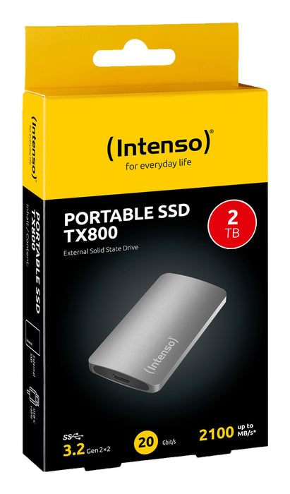 EAN 4034303035632 - Intenso TX800 2 TB USB Tipo C USB 3.2 Gen 2x2 Antracita imagen 5