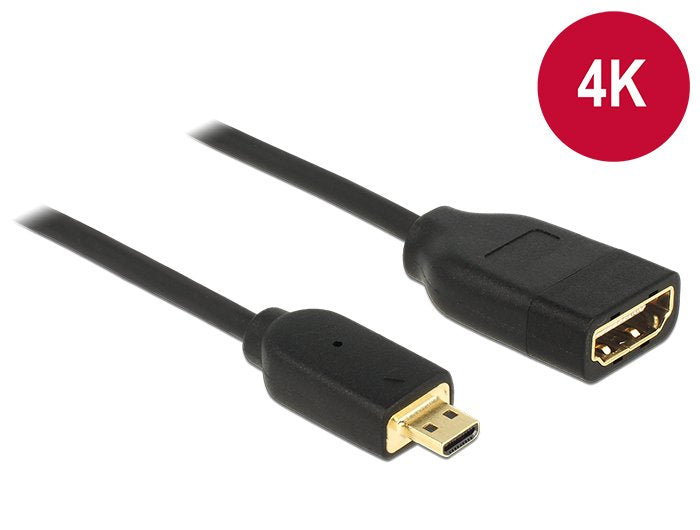EAN 4043619656875 - DeLOCK 0.2m, HDMI-A/HDMI Micro-D cable HDMI 0,2 m HDMI tipo D (Micro) HDMI tipo A (Estándar) Negro imagen 2