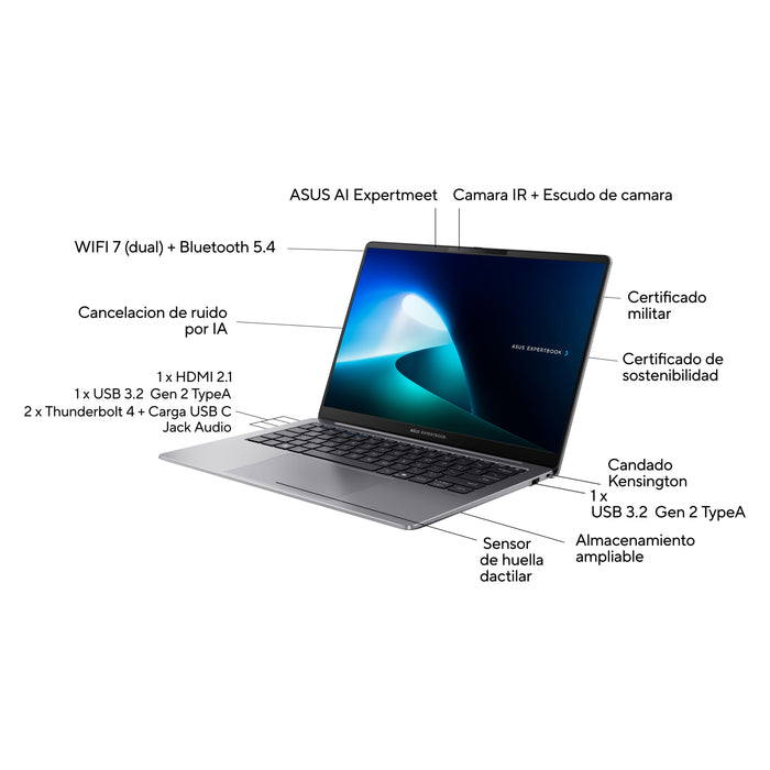 EAN 4711387753910 - ASUS ExpertBook P5 P5405CSA-NZ0341X 35,6 cm (14") LPDDR5x-SDRAM Wi-Fi 6E (802.11ax) imagen 3