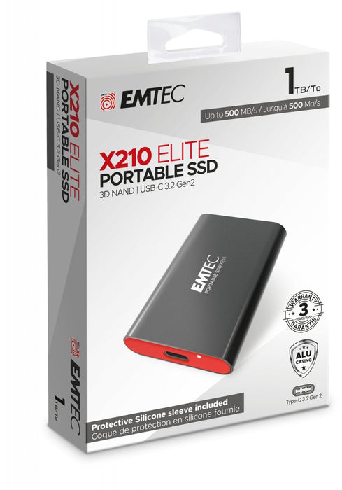 EAN 3126170173782 - Emtec X210 Elite 1 TB USB Tipo C 3.2 Gen 2 (3.1 Gen 2) Negro imagen 4