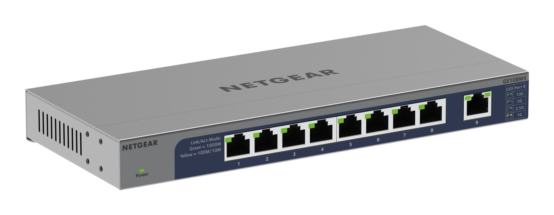 EAN 0606449168396 - NETGEAR GS108MX-100EUS switch No administrado L2 Gigabit Ethernet (10/100/1000) Montaje en pared/escritor imagen 6