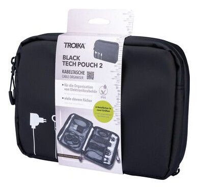 EAN 4024023022203 - TROIKA BLACK TECH POUCH 2 organizador personal Poliéster, Poliuretano (PU), Lona alquitranada Negro imagen 4