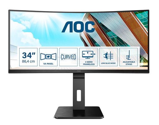 EAN 4038986118224 - AOC P2 CU34P2A LED display 86,4 cm (34") 3440 x 1440 Pixeles Quad HD Negro imagen 1