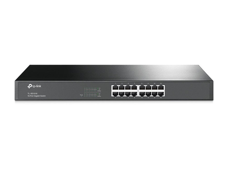 EAN 6935364020095 - TP-Link TL-SG1016 No administrado Gigabit Ethernet (10/100/1000) 1U Negro imagen 1