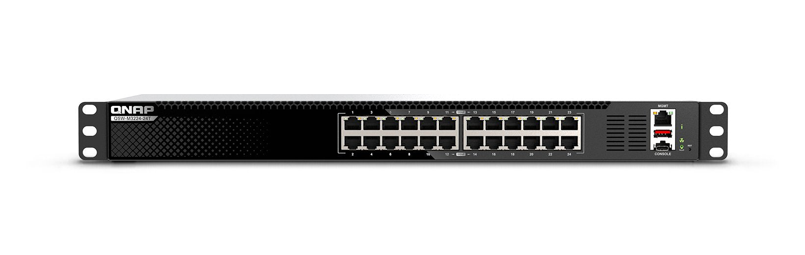 EAN 4711103085363 - QNAP QSW-M3224-24T switch Gestionado L3 10G Ethernet (100/1000/10000) 1U Negro, Plata imagen 1