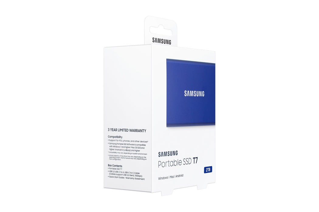 EAN 8806090312403 - Samsung Portable SSD T7 2 TB USB Tipo C 3.2 Gen 2 (3.1 Gen 2) Azul imagen 10