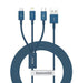 EAN 6953156205543 - Baseus CAMLTYS-03 cable USB 1,5 m USB A USB C/Micro-USB B/Lightning Azul imagen 5