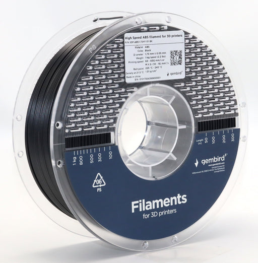 EAN 8716309131704 - Gembird 3DP-ABS1.75HY-01-BK material de impresión 3d ABS Negro 1 kg imagen 2