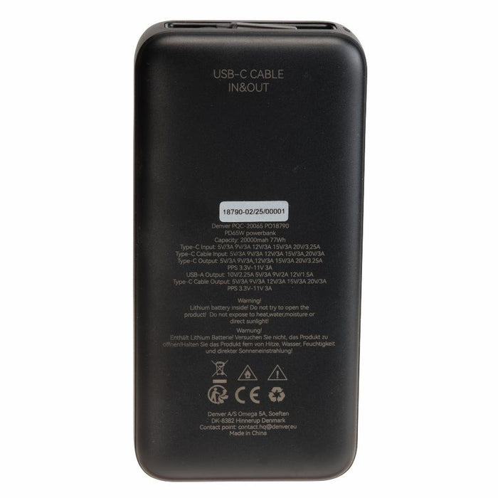 EAN 5706751083129 - Denver PQC-20065 batería externa 20000 mAh Negro imagen 8