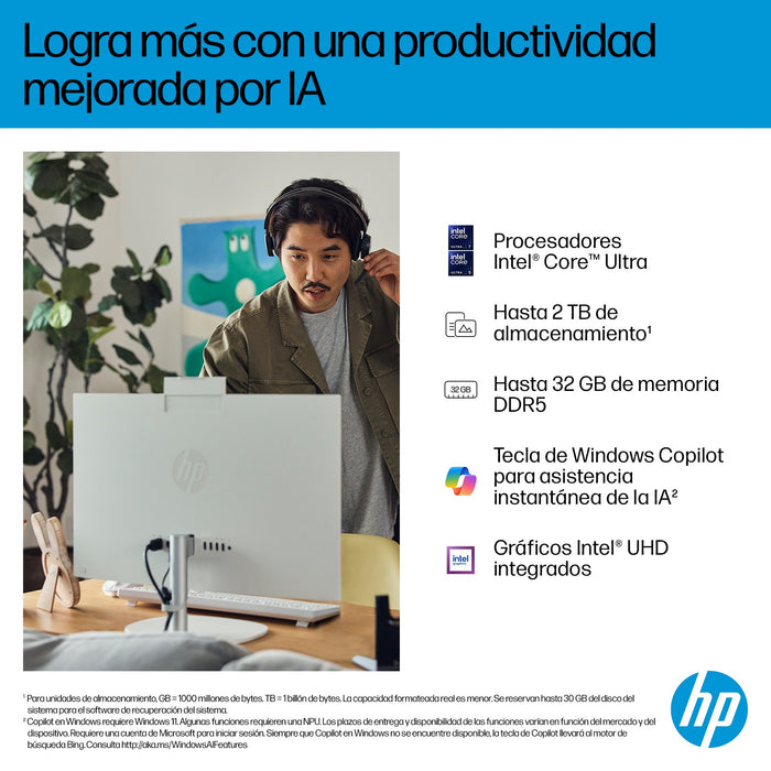 EAN 199642227255 - HP All-in-One Desktop AI 27-cr2014ns PC Intel Core Ultra 5 225U 68,6 cm (27") 1920 x 1080 Pixeles PC todo  imagen 6