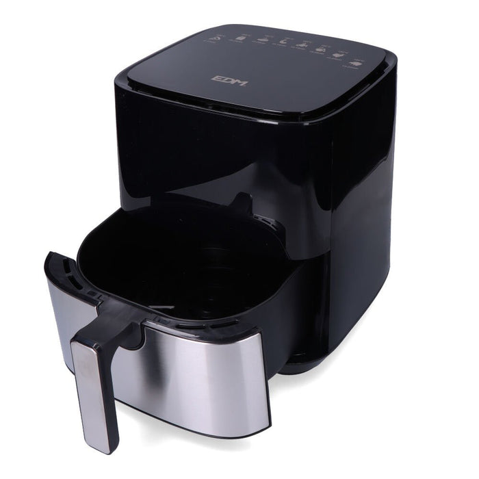 EAN 8425998077902 - EDM 07790 freidora Sencillo 5 L Independiente 1450 W Freidora de aire caliente Negro, Acero inoxidable imagen 4