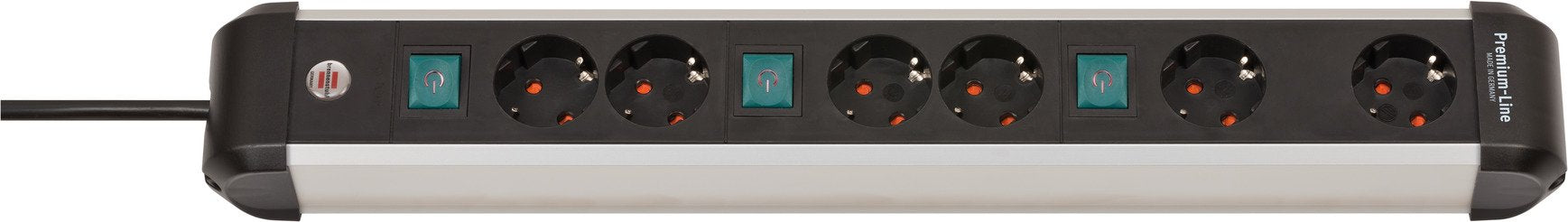 EAN 4007123677436 - Brennenstuhl 1391030601 base múltiple 3 m 6 salidas AC Interior Negro, Plata imagen 2