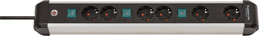 EAN 4007123677436 - Brennenstuhl 1391030601 base múltiple 3 m 6 salidas AC Interior Negro, Plata imagen 2