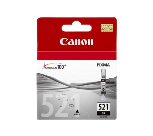 EAN 3609740138980 - Canon CLI-521 BK cartucho de tinta 1 pieza(s) Original Negro imagen 1