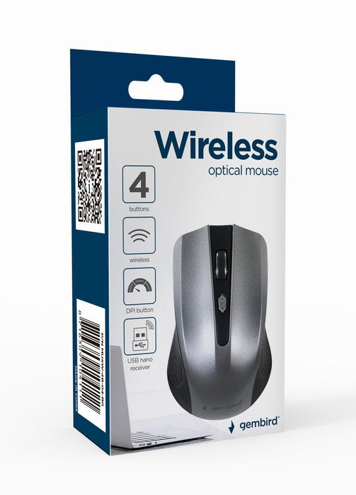 EAN 8716309104111 - Gembird MUSW-4B-04-BG ratón Oficina mano derecha RF inalámbrico Óptico 1600 DPI imagen 2