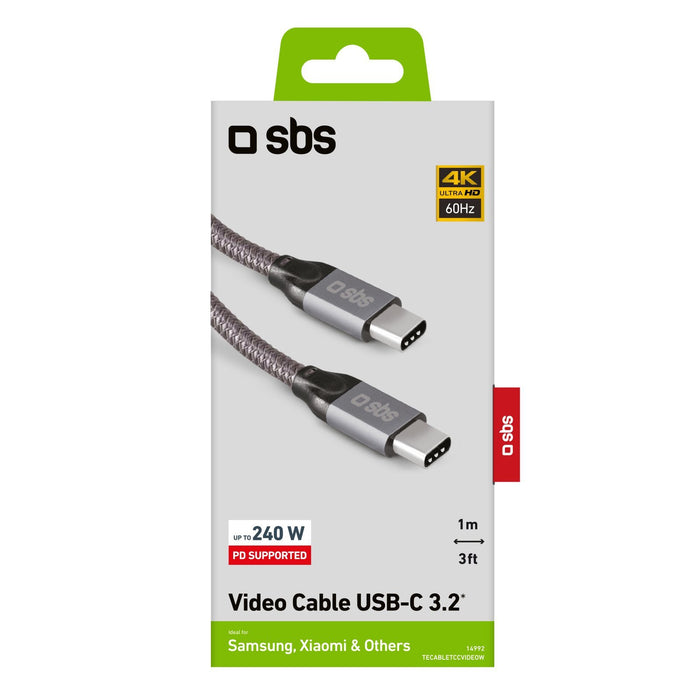 EAN 8018417414992 - SBS TECABLETCCVIDEOW cable USB USB 3.2 Gen 1 (3.1 Gen 1) 1 m USB C Blanco imagen 3