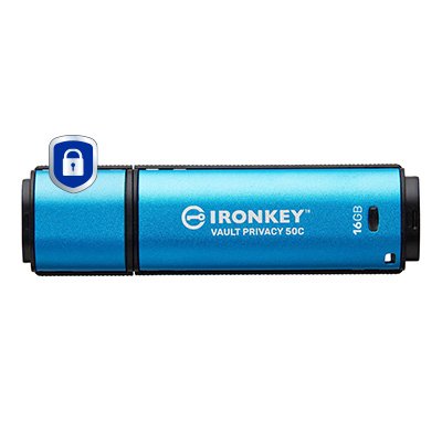 EAN 740617330298 - Kingston Technology IronKey Vault Privacy 50 unidad flash USB USB Tipo C 3.2 Gen 1 (3.1 Gen 1) Negro, Azul imagen 1