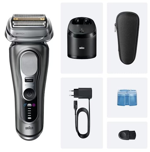 EAN 8700216554374 - Braun Series 9 Pro+ 9655cc Máquina de afeitar de láminas Recortadora Gris imagen 2