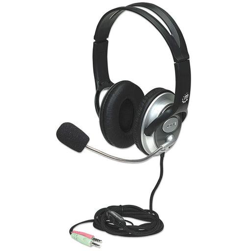 EAN 0766623175555 - Manhattan 175555 auricular y casco Auriculares Alámbrico Diadema Llamadas/Música Negro imagen 1