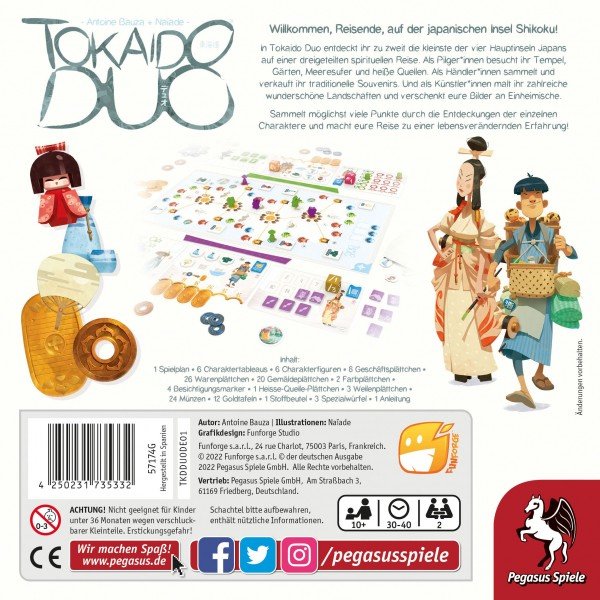 EAN 4250231735332 - Pegasus Spiele Tokaido Duo 40 min Juego de mesa Familia imagen 4