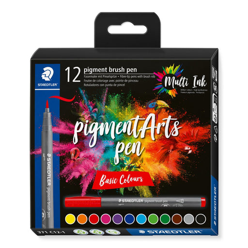 EAN 4007817096994 - Staedtler Pigment Arts Brush Pen Basic Colors rotulador Multicolor 12 pieza(s) imagen 1