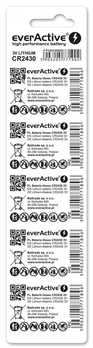 EAN 5903205771902 - Everactive CR24305BL pila doméstica Batería de un solo uso CR2430 Litio imagen 2