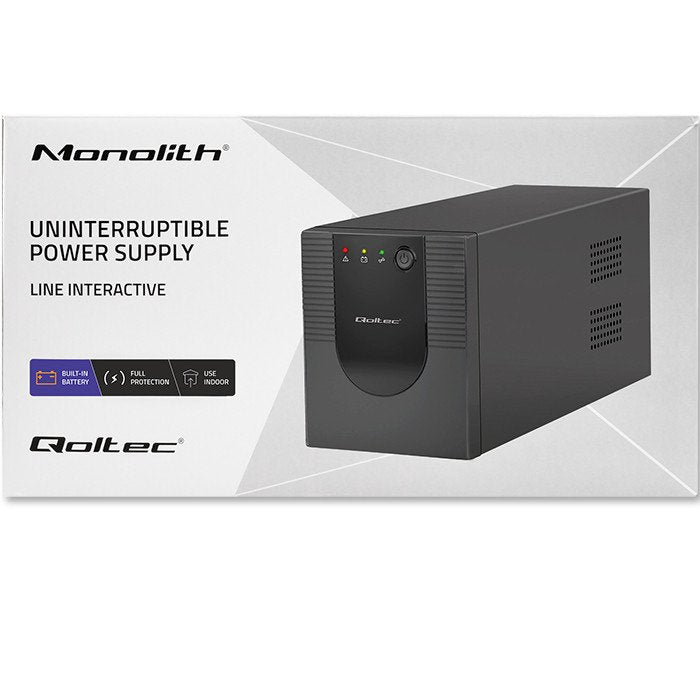 EAN 5901878537771 - Qoltec 53777 sistema de alimentación ininterrumpida (UPS) Línea interactiva 2 kVA 1200 W 4 salidas AC imagen 11