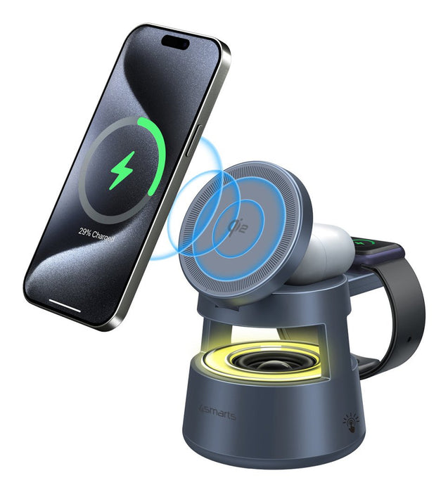 EAN 4252011910625 - 4smarts 541327 cargador de dispositivo móvil Auriculares, Smartphone, Reloj inteligente Gris USB Cargador imagen 2