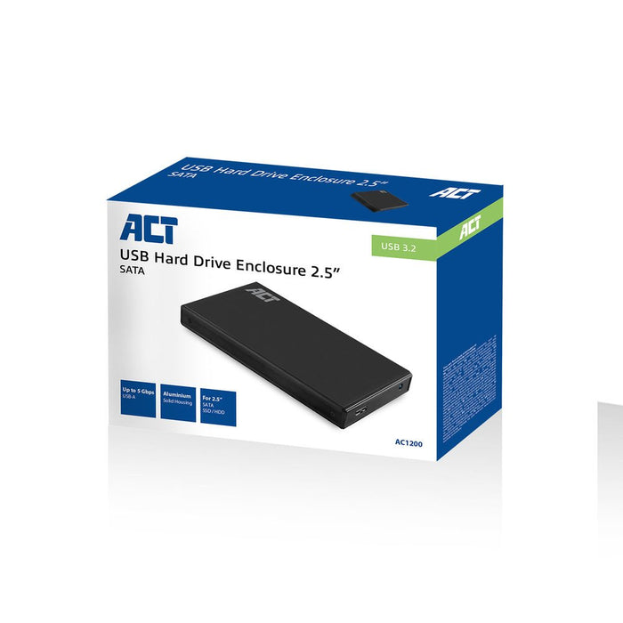 EAN 8716065489590 - ACT AC1200 caja para disco duro externo Carcasa de disco duro/SSD Negro 2.5" imagen 2