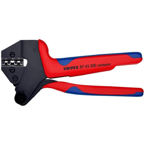EAN 4003773030812 - Knipex 97 43 200 crimpadora Herramienta para prensar Azul, Rojo imagen 3