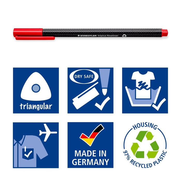 EAN 4007817060933 - Staedtler 334 C10 rotulador de punta fina Superfino Negro, Azul, Marrón, Verde, Azul claro, Verde claro,  imagen 4