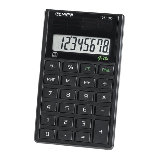 EAN 4015468117616 - Genie 105 ECO calculadora Bolsillo Calculadora básica Negro imagen 1