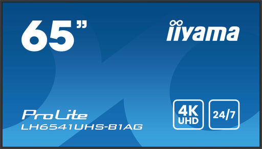 EAN 4948570124558 - iiyama LH6541UHS-B1AG pantalla de señalización 163,8 cm (64.5") LCD 500 cd / m² 4K Ultra HD Negro 24/7 imagen 1
