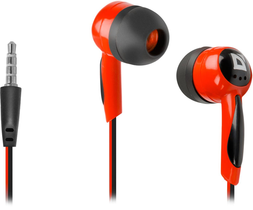 EAN 4714033636056 - Defender Basic-604 Auriculares Alámbrico Dentro de oído Negro, Rojo imagen 1