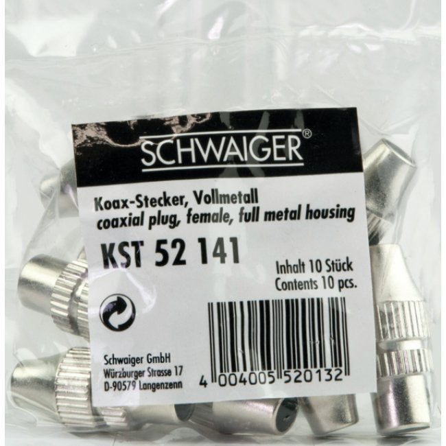 EAN 4004005520132 - Schwaiger IEC jack conector coaxial 10 pieza(s) imagen 4