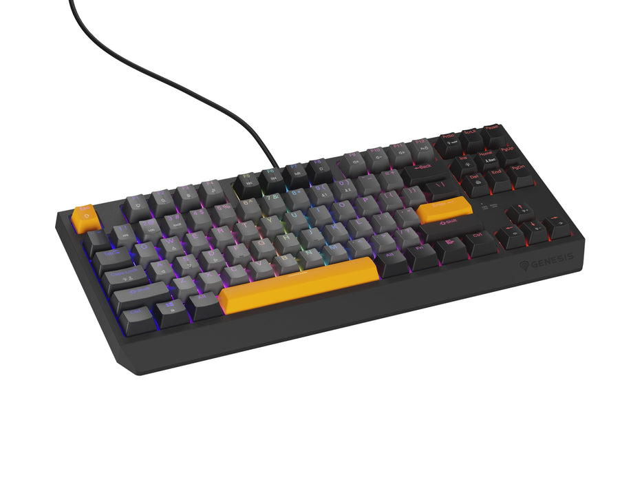 EAN 5901969443325 - GENESIS Thor 230 TKL teclado Juego USB + RF Wireless + Bluetooth QWERTY Negro, Gris, Naranja imagen 4