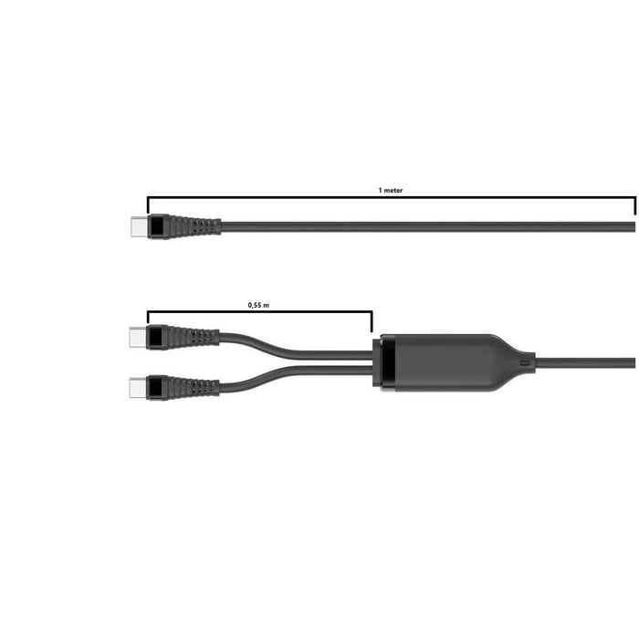 EAN 5715063461037 - Microconnect MC-2XUSBC-100W cable USB USB 2.0 1,55 m USB C Negro imagen 2