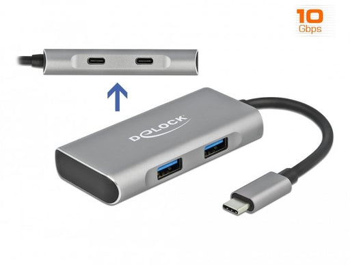 EAN 4043619632602 - DeLOCK 63260 hub de interfaz USB 3.2 Gen 2 (3.1 Gen 2) Type-C 10000 Mbit/s Gris imagen 2