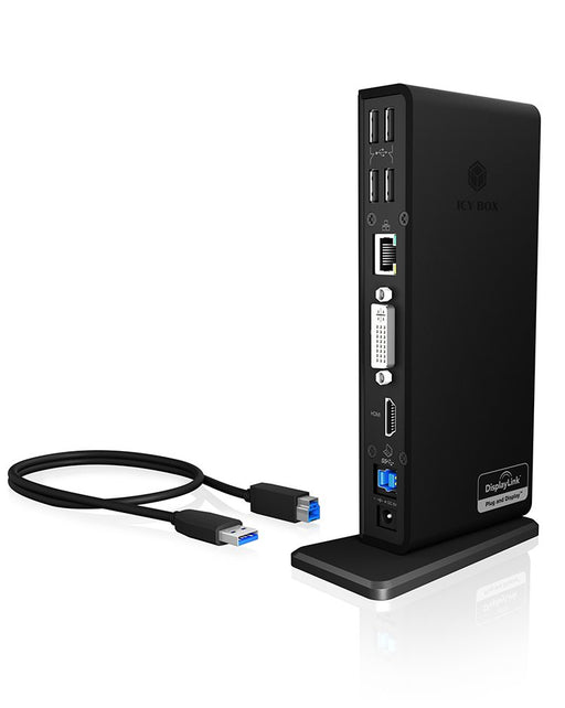 EAN 4250078189800 - ICY BOX IB-DK2241AC Alámbrico USB 3.2 Gen 1 (3.1 Gen 1) Type-A Negro imagen 1
