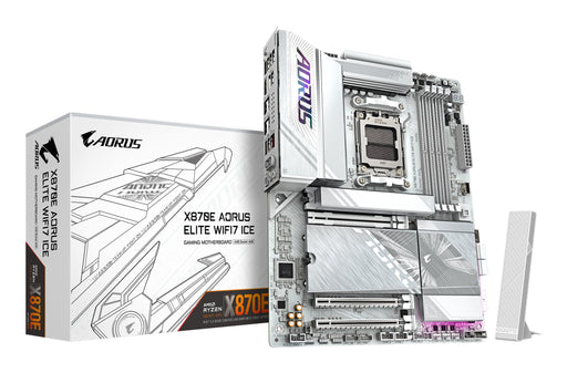 EAN 4719331871529 - GIGABYTE X870E AORUS ELITE WIFI7 ICE AMD X870E Zócalo AM5 ATX imagen 1