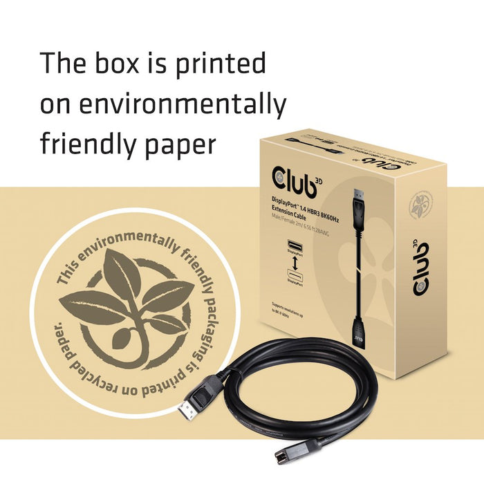 EAN 8719214471316 - CLUB3D CAC-1022 adaptador de cable de vídeo 2 m Displayport 1.4 Negro imagen 6