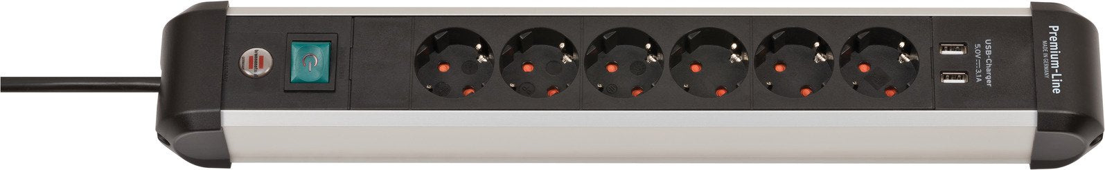 EAN 4007123677399 - Brennenstuhl 1391030610 base múltiple 3 m 6 salidas AC Interior Negro, Plata imagen 2